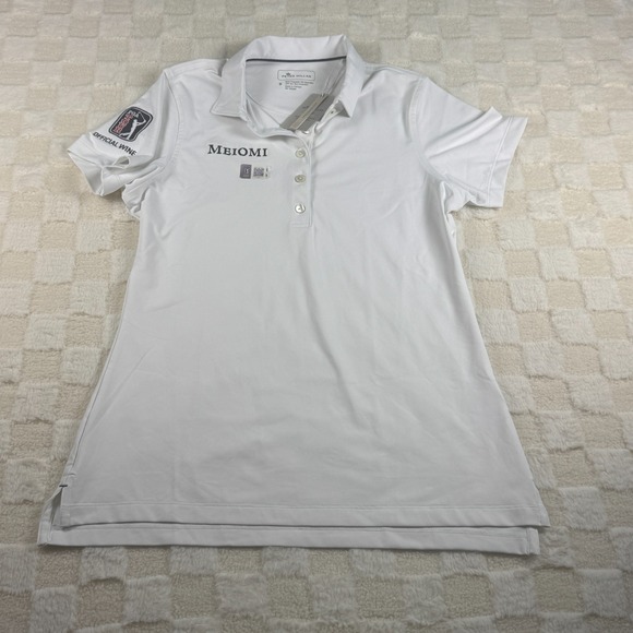 Peter Millar Tops - Peter Millar Women's PGA‎ Tour Polo Size S White Meiomi Wine Official NWT